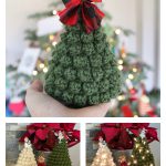 Bobble Stitch Christmas Tree Trio Free Crochet Pattern