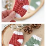 Mini Christmas Stocking Free Crochet Pattern
