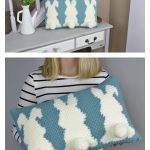 Easter Tails Pillow Free Crochet Pattern