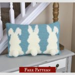 Easter Tails Pillow Free Crochet Pattern