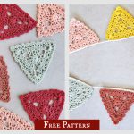 Floral Triangle Bunting Free Crochet Pattern