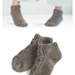 Cabled Socks Free Crochet Pattern