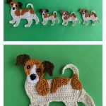 Jack Russell Dog Applique Free Crochet Pattern and Video Tutorial