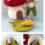 Mouse with a Mushroom House Crochet Pattern