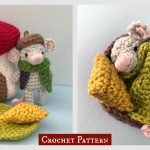 Mouse with a Mushroom House Crochet Pattern