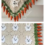 Bunnies and Carrots Baby Blanket Crochet Pattern