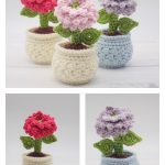 Dahlia in a Flower Pot Crochet Pattern