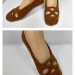 Peek-a-boo Slippers Free Crochet Pattern and Video Tutorial