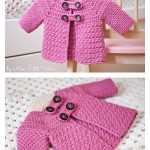 Buttoned Baby Jacket Free Crochet Pattern