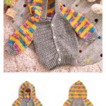 Candy Stripes Hooded Cardigan Free Crochet Pattern
