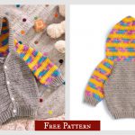 Candy Stripes Hooded Cardigan Free Crochet Pattern