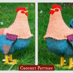 Life-Sized Rooster Amigurumi Crochet Pattern