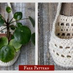 Plant Wall Hanger Basket Free Crochet Pattern and Video Tutorial
