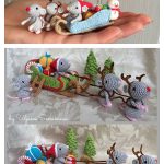 Christmas Mice and Santa’s Sleigh Free Crochet Pattern