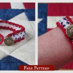 Sweet Liberty Bracelet Free Crochet Pattern