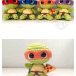Baby Ninja Turtles Amigurumi Free Crochet Pattern