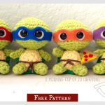 Baby Ninja Turtles Amigurumi Free Crochet Pattern