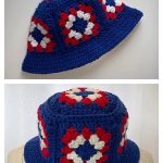 Granny Square Bucket Hat Free Crochet Pattern