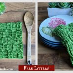 Basketweave Dishcloth Free Crochet Pattern