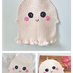 Ghost Dishcloth Free Crochet Pattern