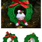 Mrs. Claus Mini Wreath Free Crochet Pattern