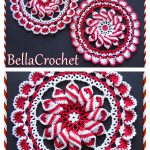 Peppermint Pinwheel Doily Free Crochet Pattern