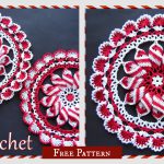 Peppermint Pinwheel Doily Free Crochet Pattern