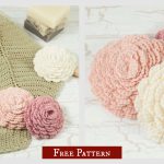 Roses and Leaves Scrub Set Free Crochet Pattern