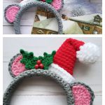 Holiday Mouse Headband Free Crochet Pattern